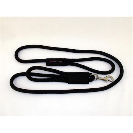 Soft Lines 2 Handled Sidewalk Safety Dog Snap Leash 0.5 In. Diameter By 10 Ft. - Black SO456462